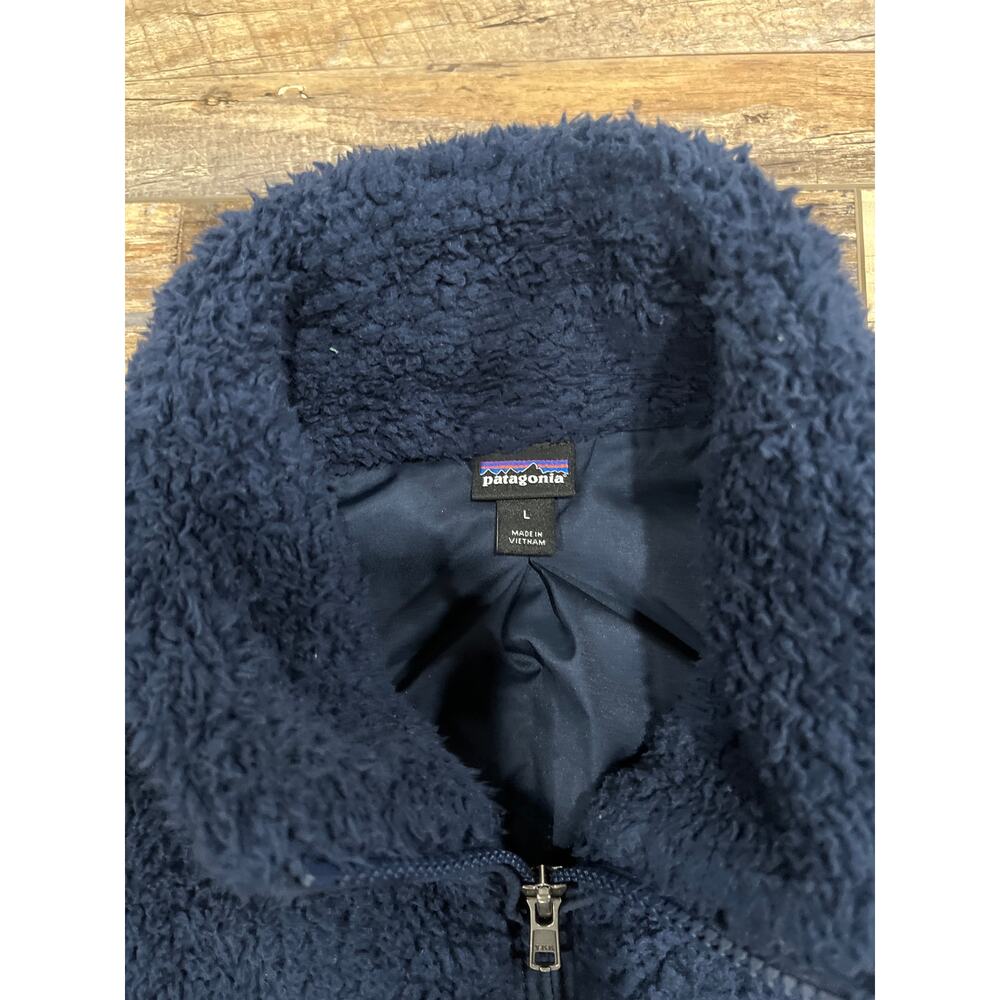 Patagonia Los Gatos Fleece Vest Large Navy Blue Full Zip - Picture 3 of 8